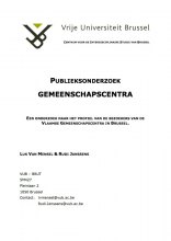publieksonderzoek gemeenschapscentra brussel